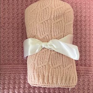Nordstrom Soft Pink Knit Blanket